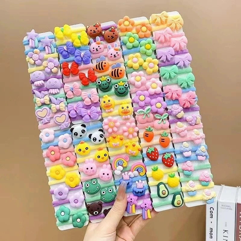 Hair band rubber band children tie hair rope baby girl does not hurt hair rope little girl rubber band Qme