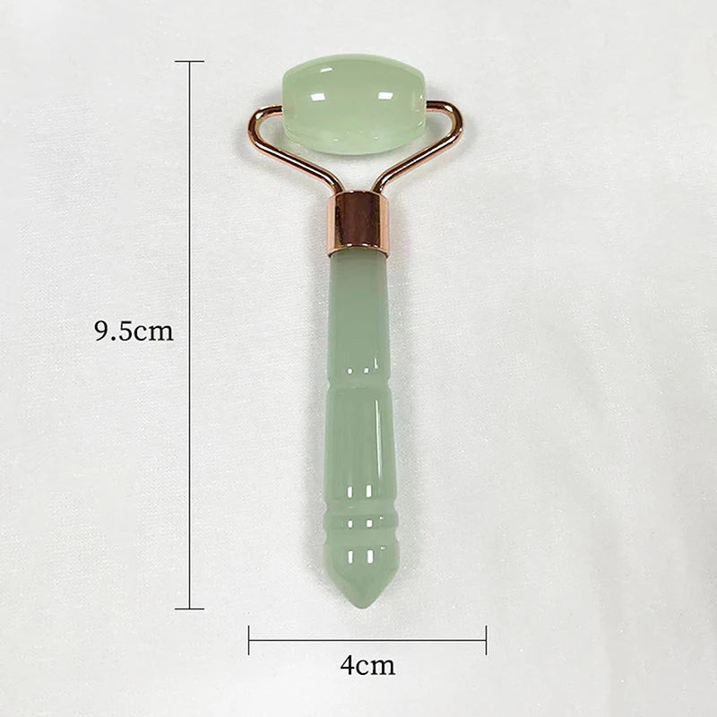 Single Headed Massage Gua Sha Jade Facial Roller Face Lift Up Skin Qme