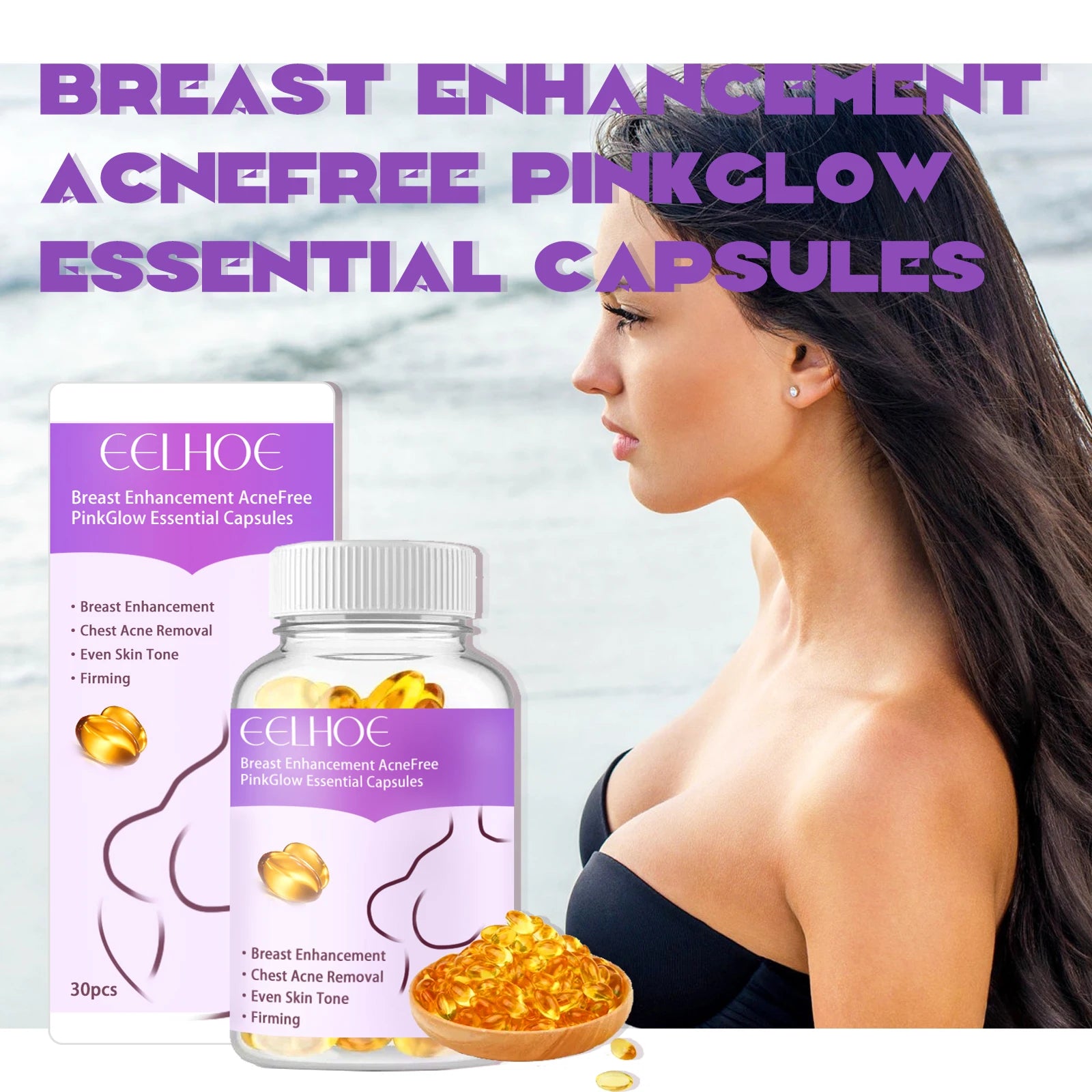 Breast Enhancement Oil Serum Firming Tightening Massage Box Qme