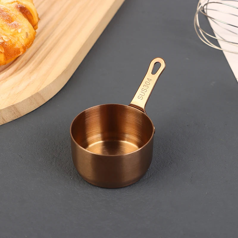 Stainless Steel Heat-resistant Stockpots Long Handle Mini Sauce Pan Qme