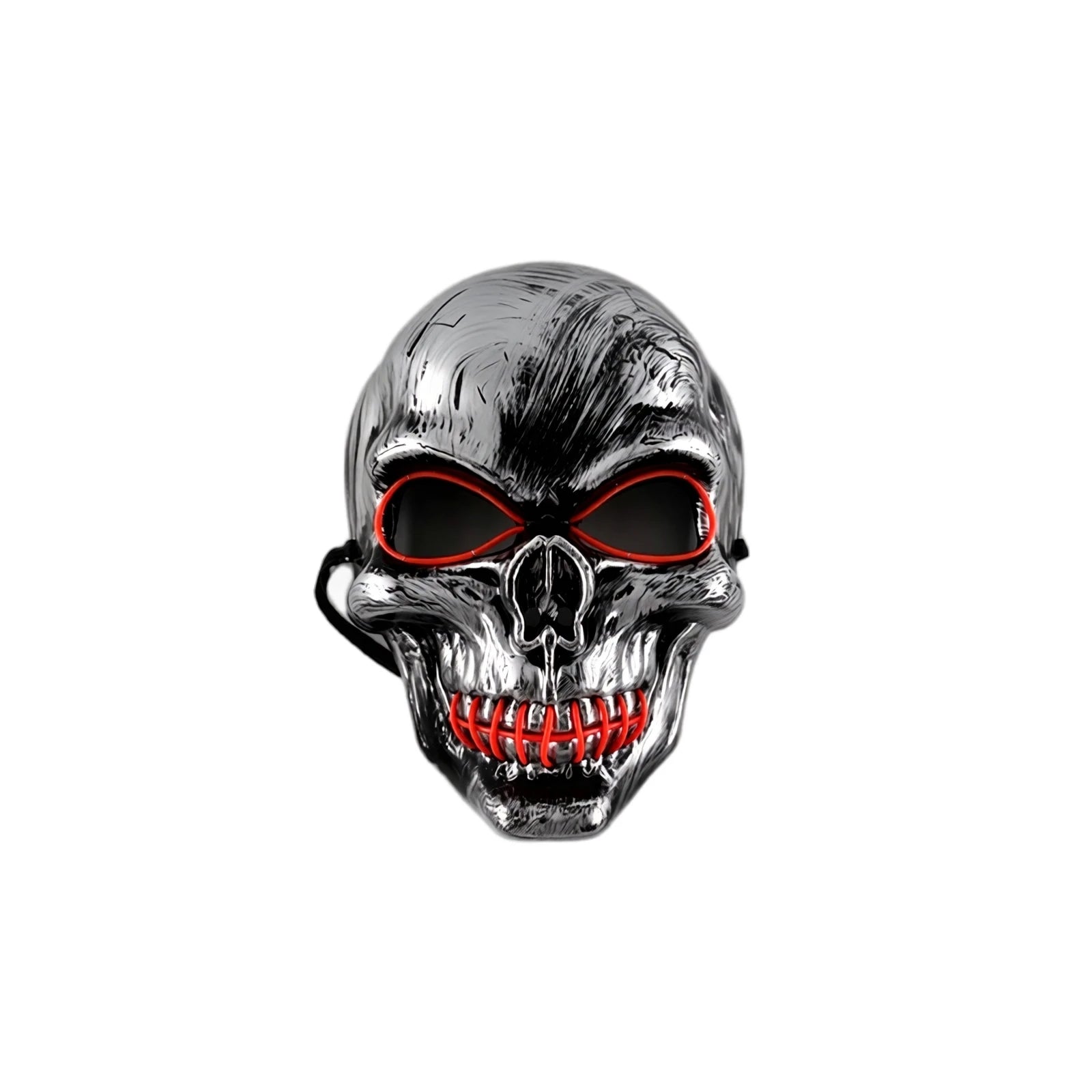 Halloween Skull Stitched Mouth Wire Mask Horror Full Face Cosplay Masquerade Party Costume Accessories Qme E