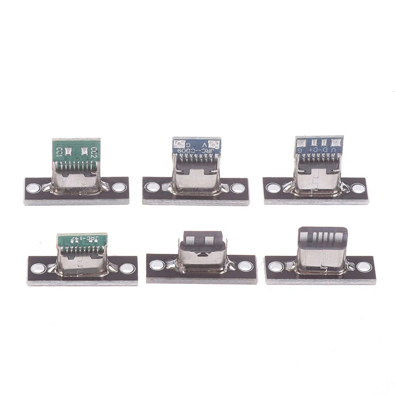 5Pcs USB 3.1 Type C Socket With Screw Fixing Plate Type-C USB Jack 3.1 Type-C 2Pin 4Pin Female Connector Jack Charging Port Qme