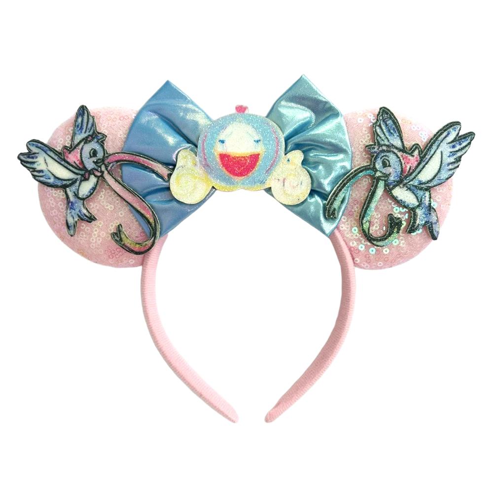 Sunflower Fashion Mouse Ears Princess Headband For Kids Band For Women Hair Accessories Girls Sequins 5" Sequin Bow Headwear Qme Headband 3
