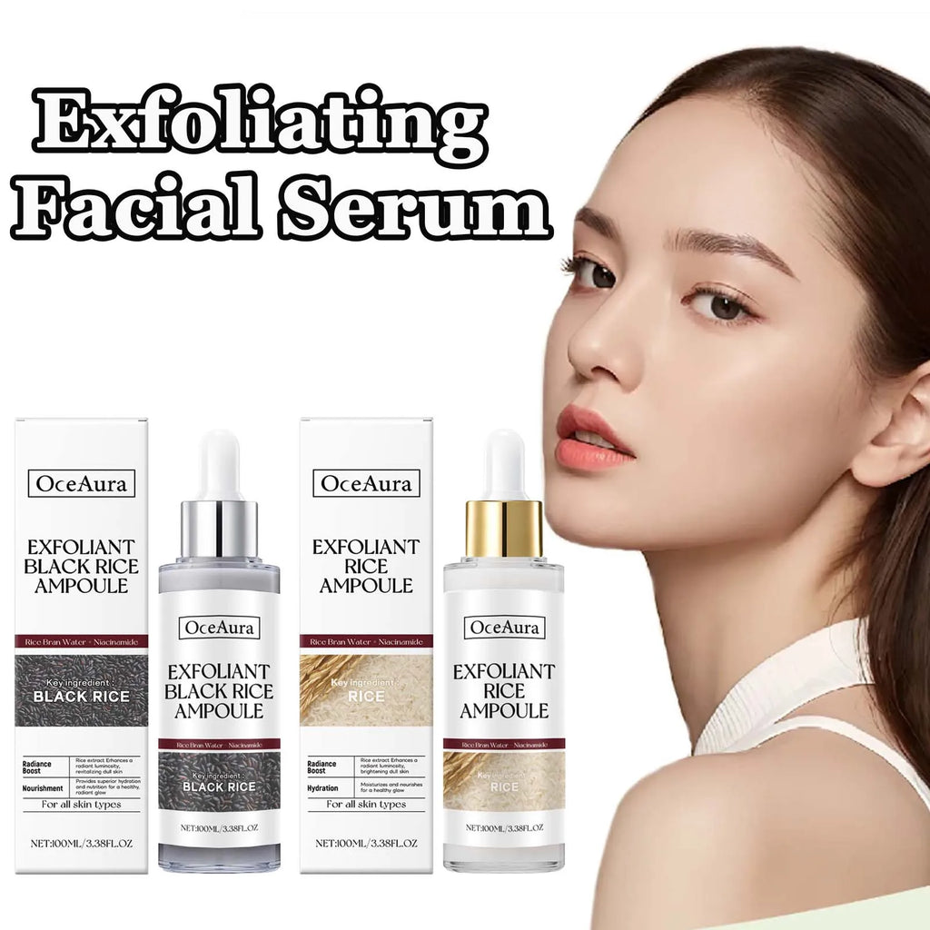Exfoliating Facial Serum Cleansing Pores Remove Dead Skin Purify Oil Control Smoothing Brightening Moisturizing Black Rice Ampou Qme