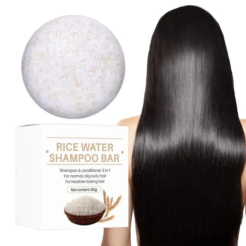 Rice Shampoo Bar Natural Organic Soap Hair Growth Deep Cleansing Qme