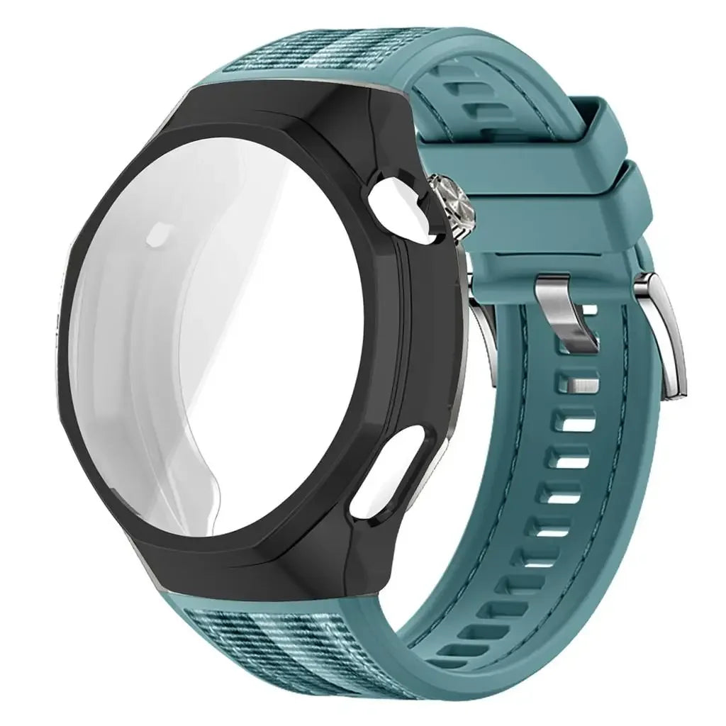 TPU Case+strap Huawei GT6 Soft Silicone+nylon Woven Bracelet Band