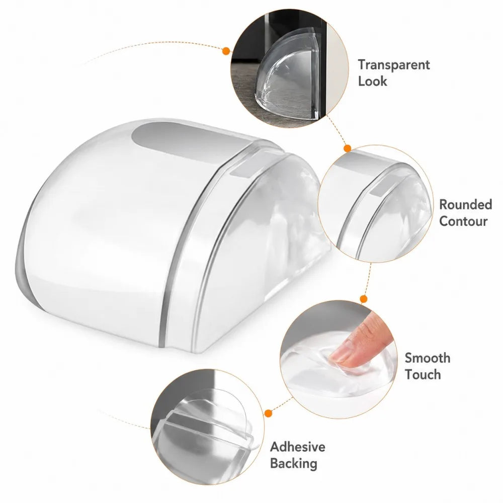 Transparent Silicone Doorstop for Door Self Adhesive Wall Protector Rubber Bumper Pad For Door Handle Cabinet Corner Furniture Qme