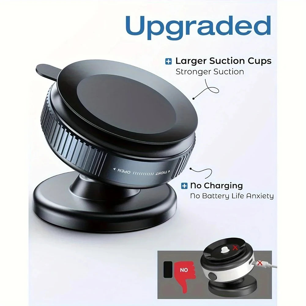 Magnetic Vacuum 360° Rotatable Car Moblie Phone Holder Universal GPS Navigation Stands For Car/Gym/Mirror/Shower/Smooth Surface Qme