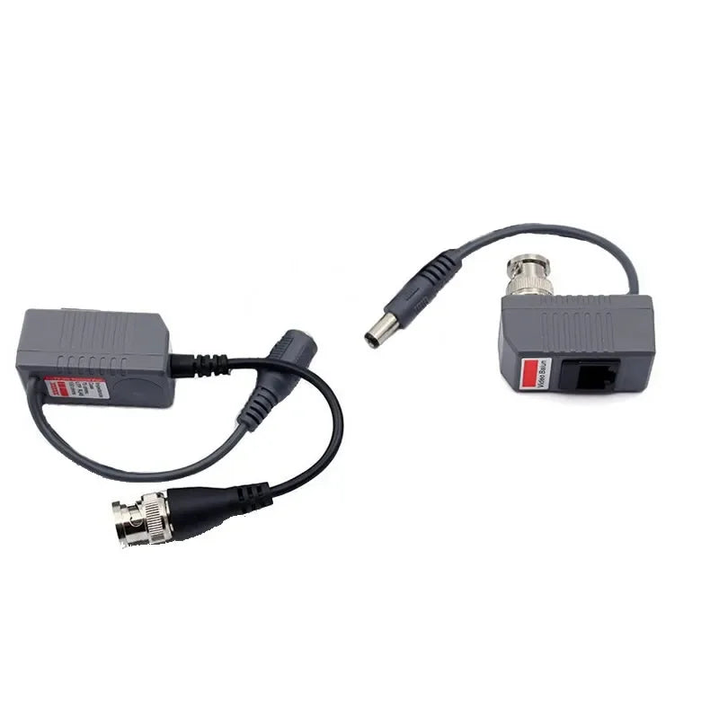 5 pair 2 in 1 CCTV Camera Video Balun Transceiver Connector BNC UTP RJ45 Video and Power over CAT5/5E/6 Cable Security Qme