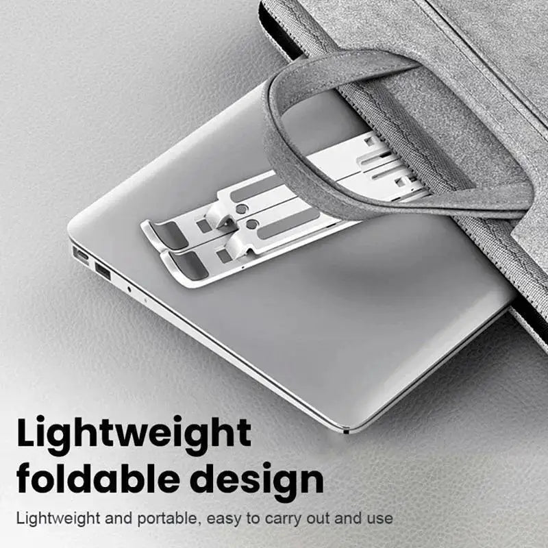 Portable Laptop Stand Foldable Support Base Notebook Stand For Computer Laptop Holder Cooling Pad Riser Macbook Stand Laptop Qme