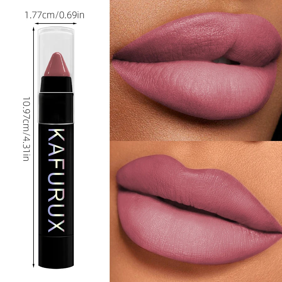 15 Colors Nude Velet Matte Lipstick Pencil Waterproof Long Lasting Qme