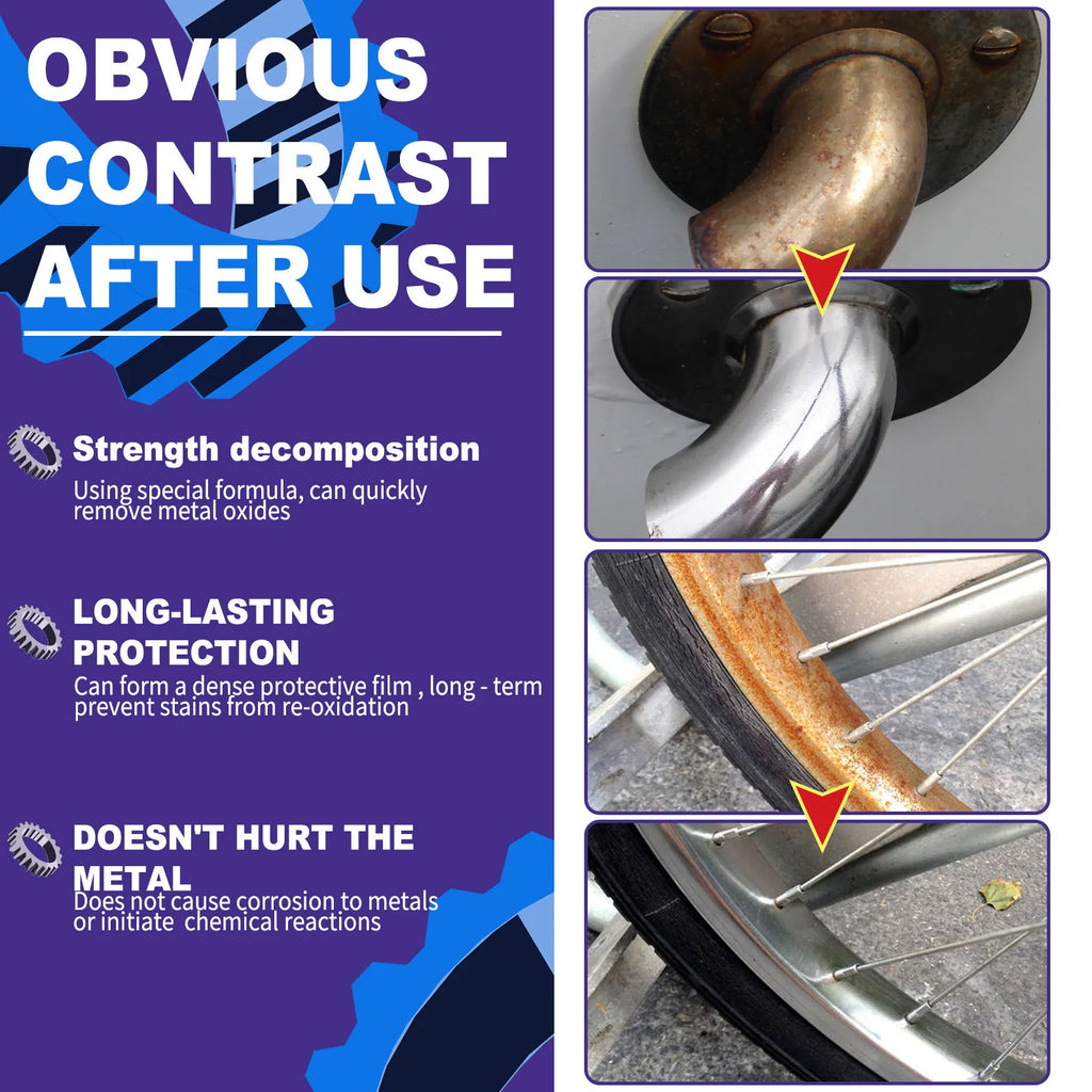 Multi Purpose Rust Remover Metal Surface Refurbishment Chrome Paint Car Iron Rust Conversion Agent Water-Based Anti Rust Primer Qme