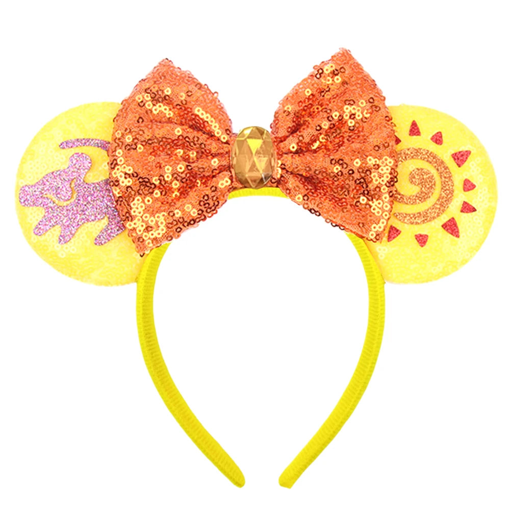 New Hot Sale Trendy Summer Sequins Mouse Ears Hairband Glitter Hair Bows Lightning Headband Girls Kids Hair Accessories Qme Headband 13