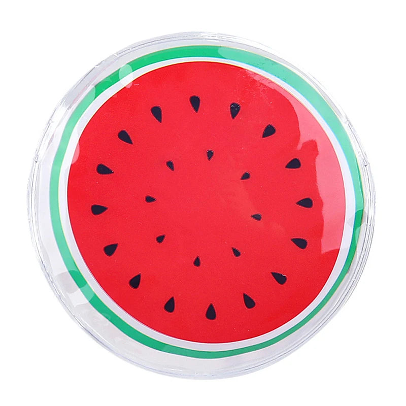 Round Cartoon Cold Compress Eye Mask Fruit-themed Ice Dark Circles Qme Watermelon