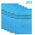 5Pcs Exfoliating Body Scrub Towels Glove Korean Italy Asian Exfoliating Bath Massage Clean Washcloth Double-sided Shower-Towels Qme Blue