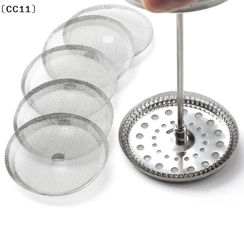Stainless Steel French Press Filter Screens Reusable Fine Mesh Home Qme