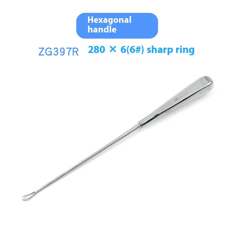 Medical Uterine Curettage Spoon Six Simple Handle Hospital Qme f