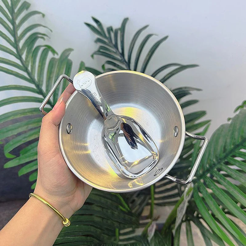 Korean Cuisine Bowl Durable Stainless Steel Rice Wine Bowls Household Qme 1