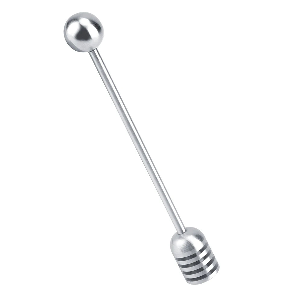 15.5cm Honey Stick Spoon Solid Honey Dipper 304 Stainless Steel Honey Dipper Drizzler Stirrer Spoon Mixing Stick Tool Qme