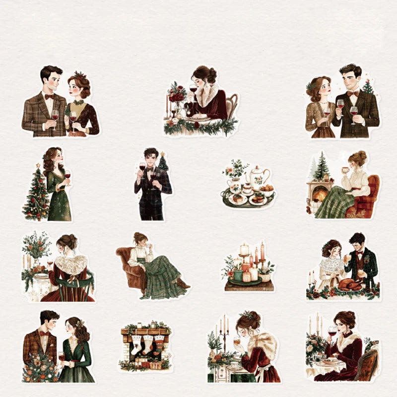 Wedding Stickers 30 Sheets Romantic Couple Scrapbook DIY Journal Phone Case Decoration Gift for Bride and Groom Qme 1