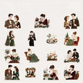 Wedding Stickers 30 Sheets Romantic Couple Scrapbook DIY Journal Phone Case Decoration Gift for Bride and Groom Qme 1