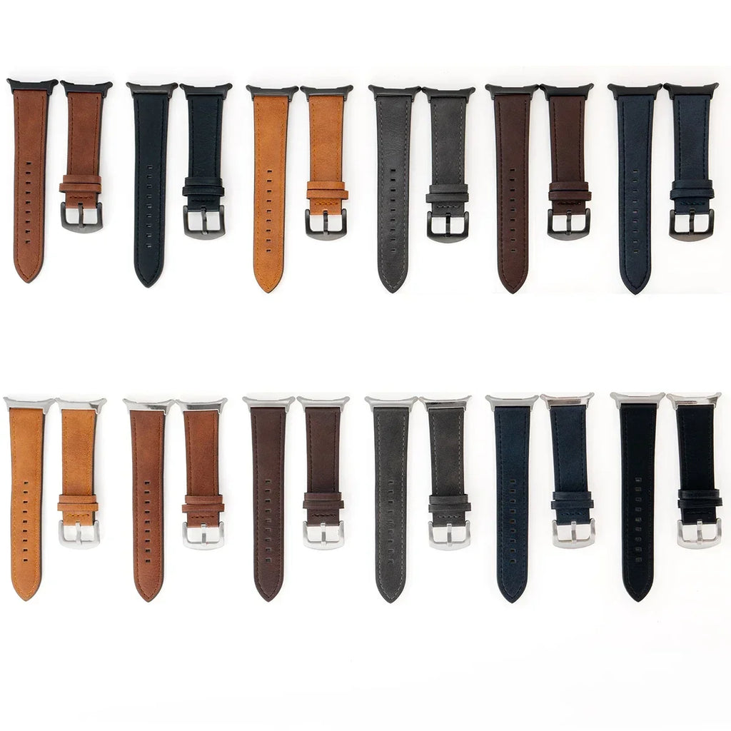 Leather Band for Samsung Galaxy Watch 7 Ultra 47mm No Gaps Strap SmartWatch Bracelet for Galaxy Watch 7Ultra Wristband Correa Qme