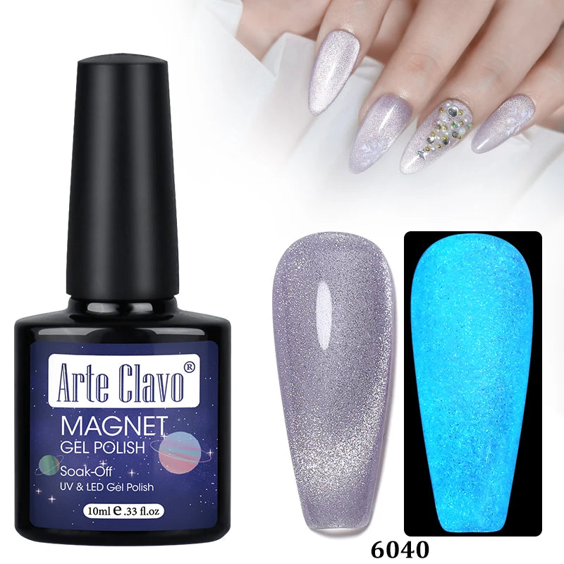 Arte Clavo Shining Transparent Cat Eye Magnetic Gel Unicorn Auroras Qme 6040