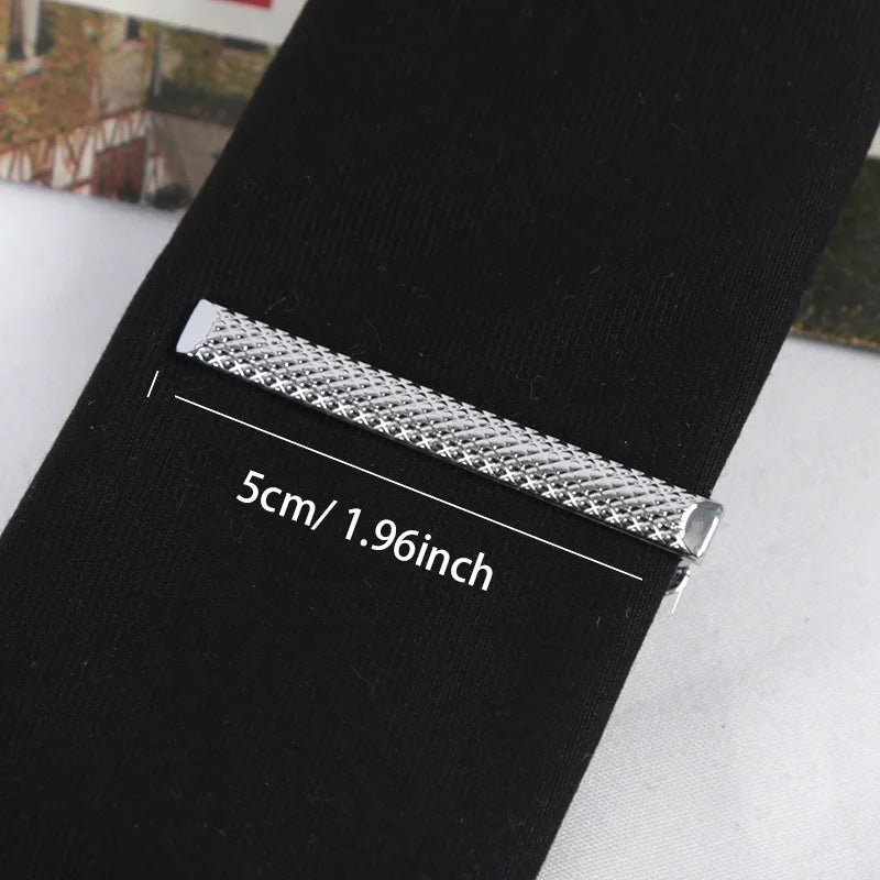 Necktie Accessories Metal Tie Clips Silver Jewelry Fashion Pin Clasp Qme A4