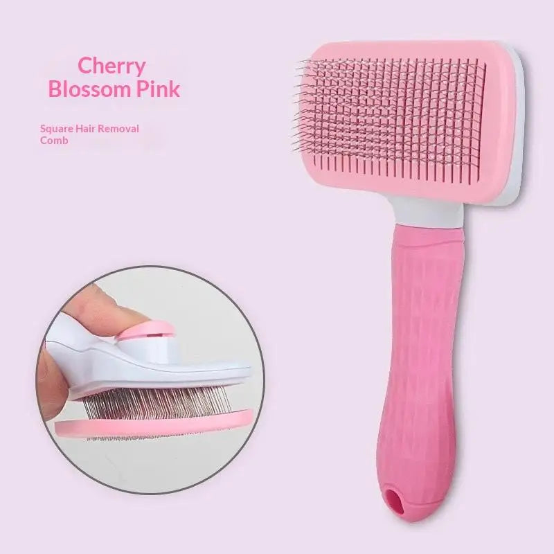 Pet Dog Brush Cat Comb Self Cleaning Pet Hair Remover Brush For Dogs Cats Grooming Tools Pet's Dematting Comb Dogs Accessories Qme A7