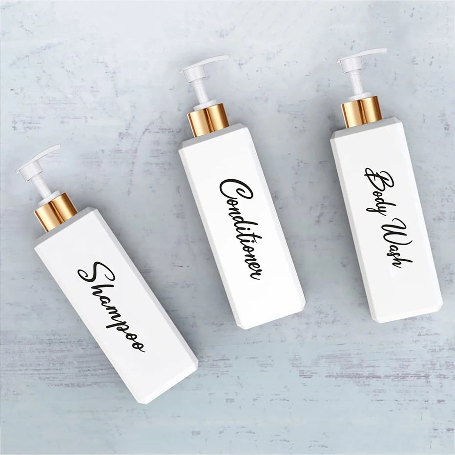 Refillable Shampoo and Conditioner Dispenser with Pump Bath Shower Shampoo Conditioner Lotion Soap Container Bottle Qme