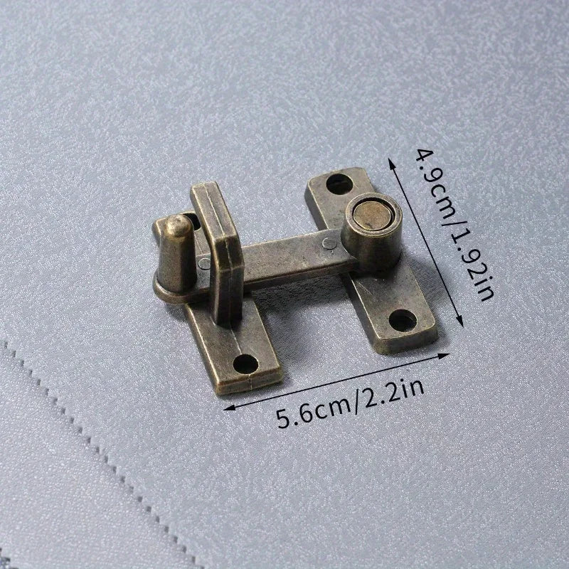 Antique Bronze Door Latch, Retro Sliding Bolt Lock, Vintage Security Gate Latch for Cabinets, Windows & Furniture Qme