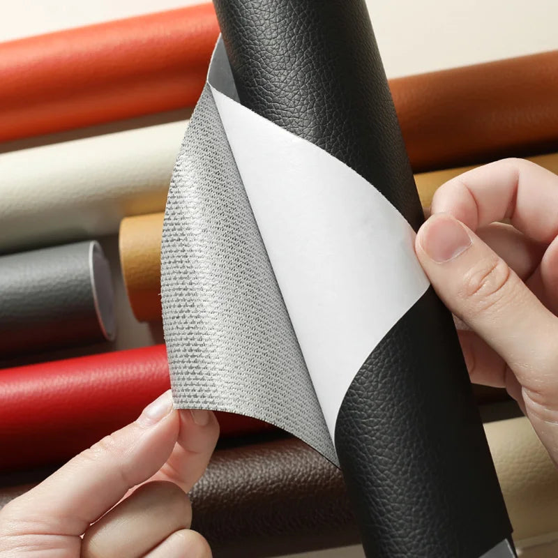 Self-Adhesive Leather Repair Patch Sofa Black PU Leather Sticker for Furniture Table Chair Clothes Car Seats Shoe Bags Fix Patch Qme