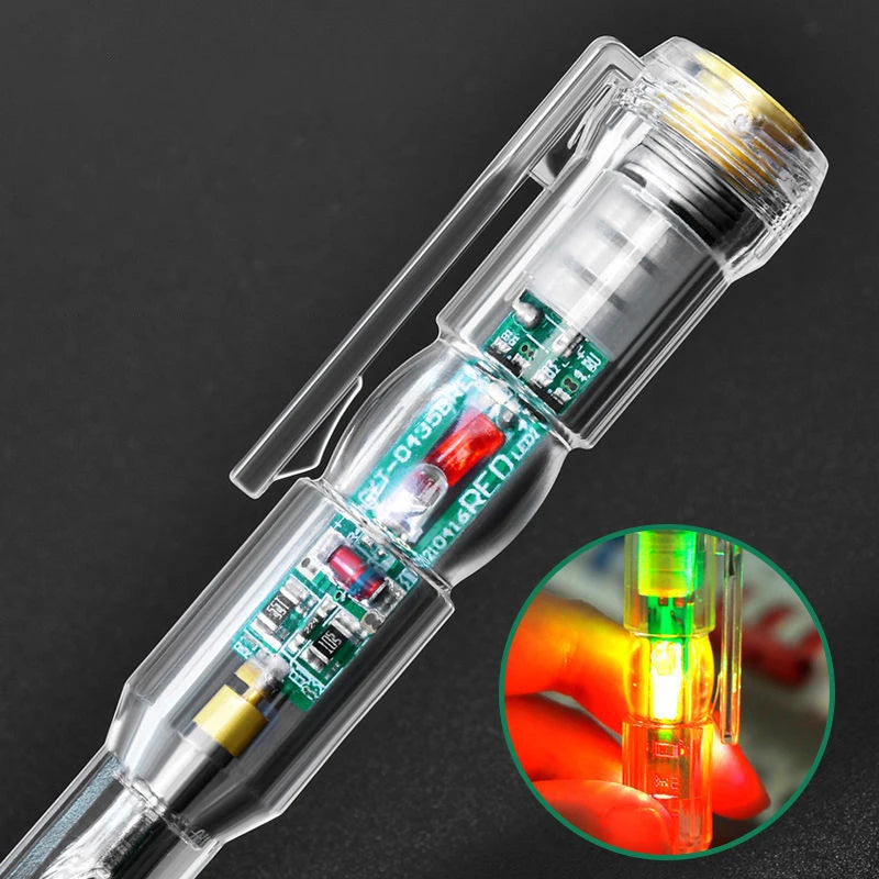 Induced Electric Tester Pen Screwdriver Probe Light Voltage Detector Qme