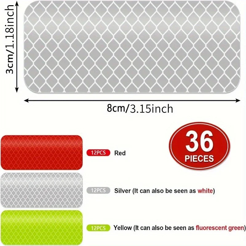 Nighttime safety warning reflective stickers, reflective stickers suitable for cars, motorcycles, etc., with reflective function Qme