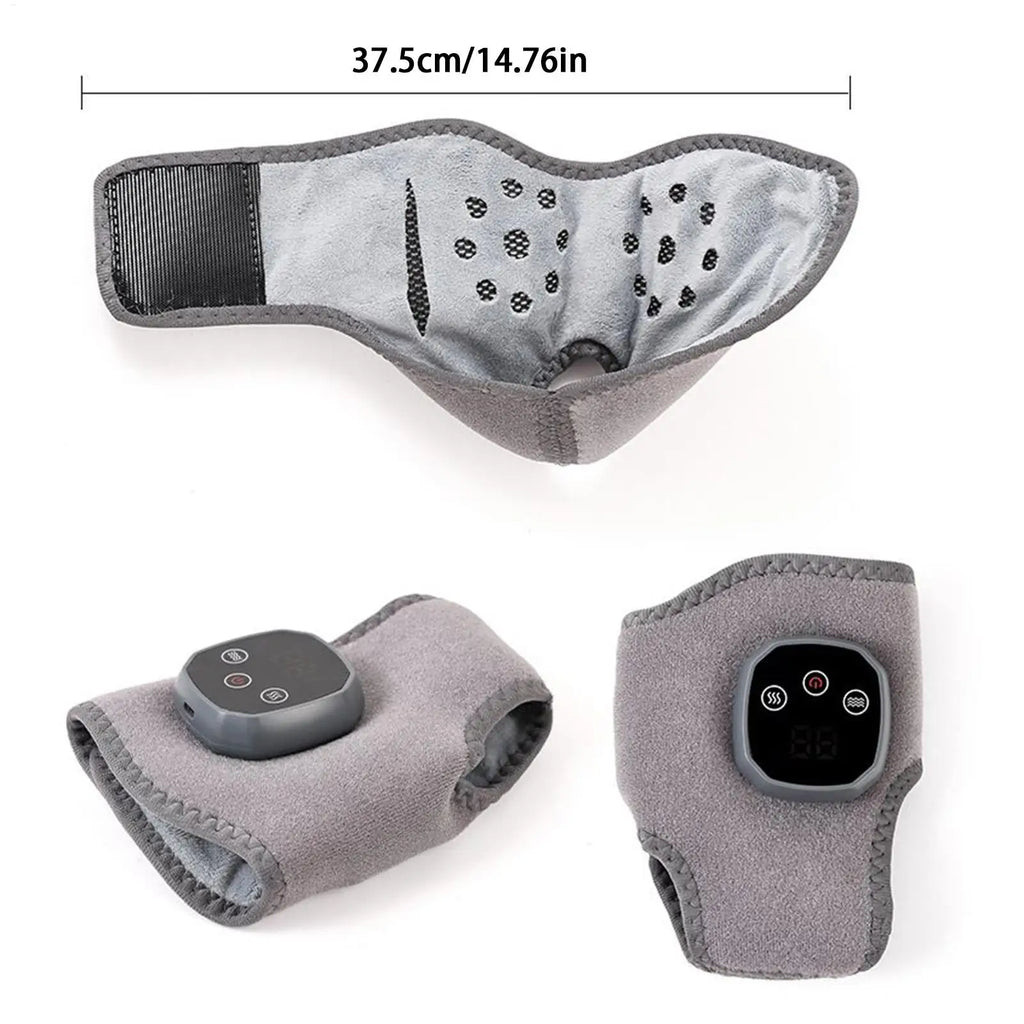 Foot Massager 4 Heat Levels Foot Ankle Massager Heating Warmer Wrap Pad Brace for Women Men Muscle Nerve Relief Calf Knee Spa Qme