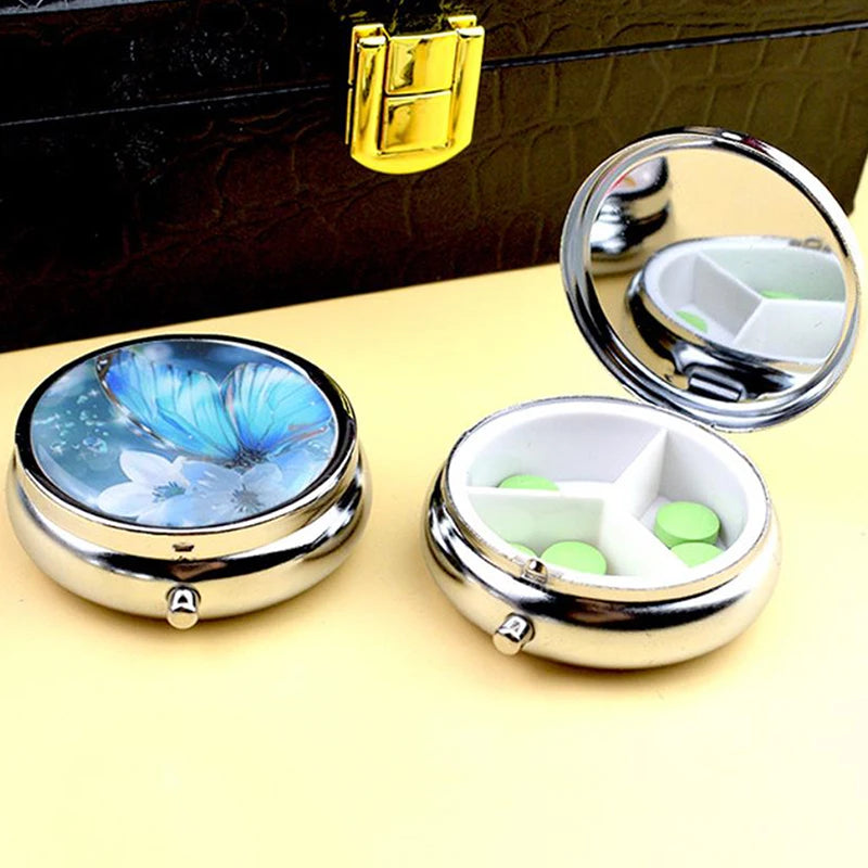 Metal Medicine Box Iris Pill Packaging Health Products Moisture Qme