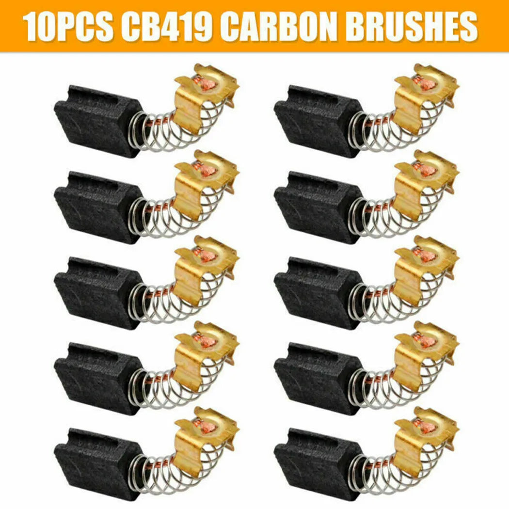 10pc Carbon Brush For Angle Grinder GA5030 CB 325/459/303/419/203/85 GV5000 4301SV 6510B-2 8410B 9035 9504BH 6510 Set Qme CB419