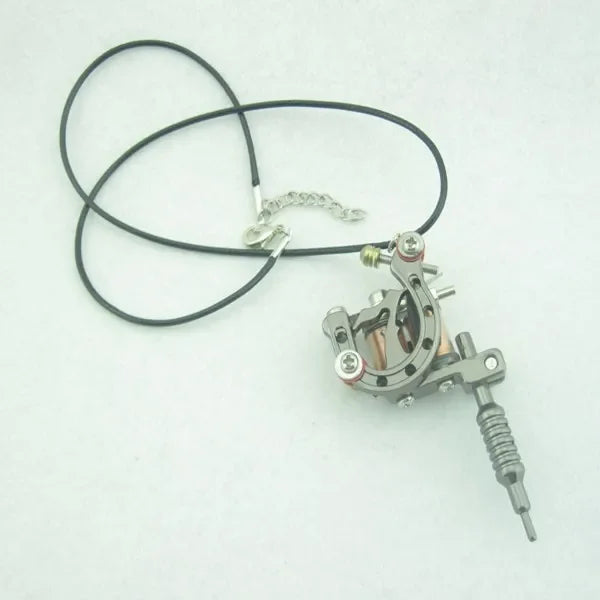 Men Charm Tattoo Machine Stainless Steel Jewelry Necklaces Pendant