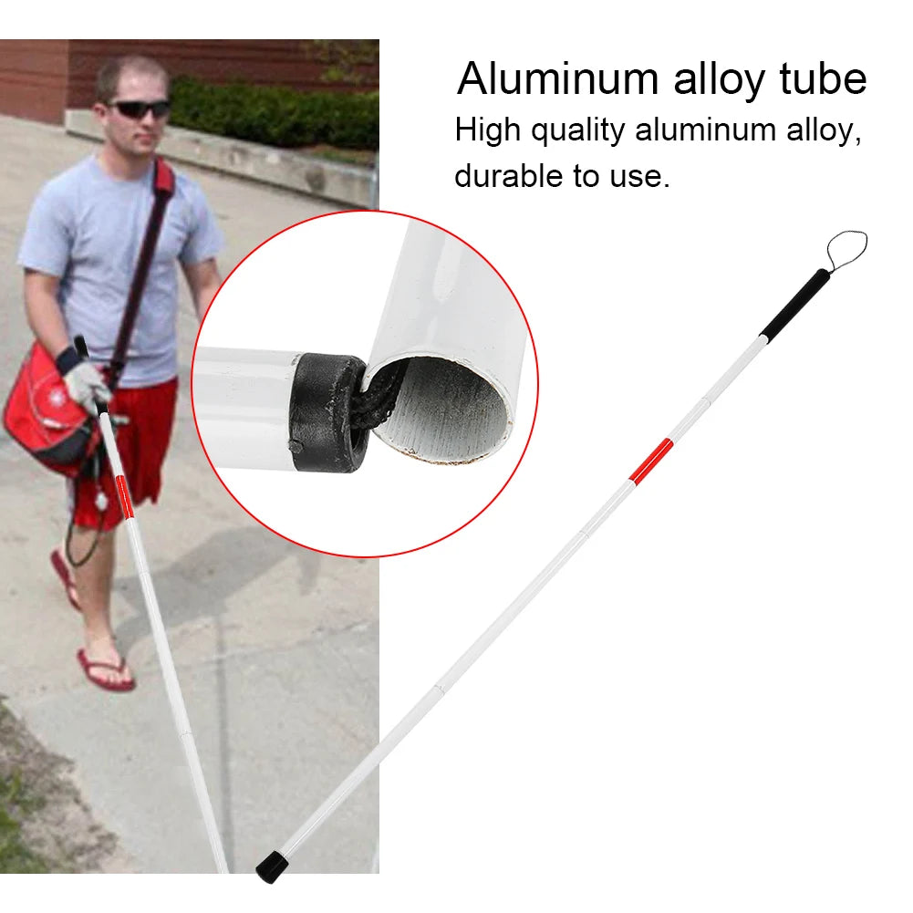 Foldable Walking Stick Folding Foldable Reflective Cane Crutch Portable Anti Shock Walking Stick Blind People Folding Cane Qme Default Title