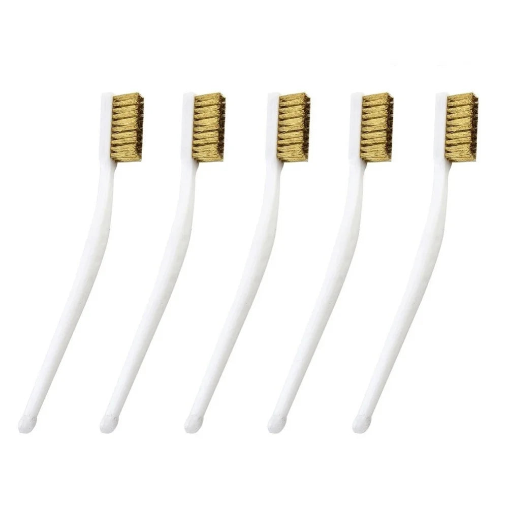 1/3/5PCS Mini Stainless Steel Wire Brush Set Brass Wire Brush Industrial Metal Rust Removal And Polishing Burr Cleaning Tools Qme