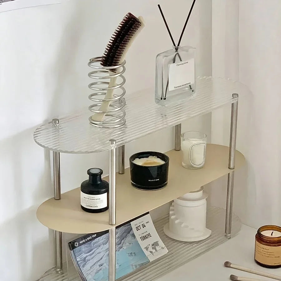 Wrought Iron Toothbrush Holder, Modern Circular Design, Floor Mount Bathroom Accessory, Dustproof Makeup Brush Qme