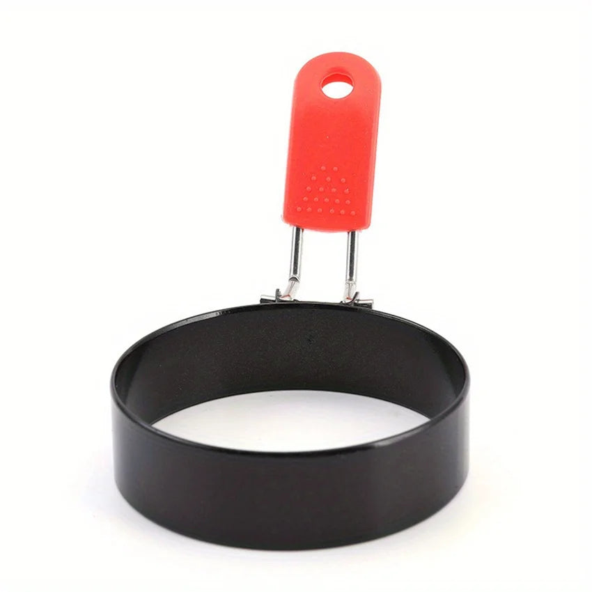 1pc Non-Stick Omelet Ring - Perfect for Camping Indoor Breakfast Sandwiches Burger & More! Qme Red
