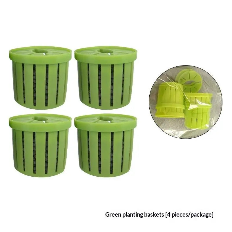 Pet Fish Tank Landscaping Basin Aquarium Planter Cups Stand Stable Qme Green