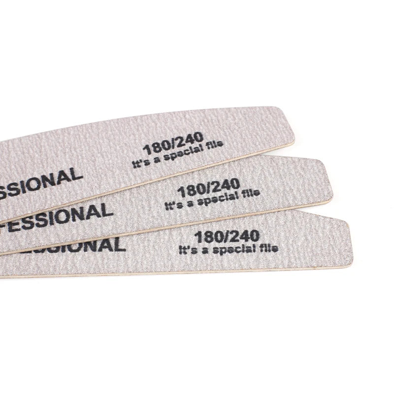 Wood Sandpaper Nail File 180 240 Professional Emery Board Manicure Qme