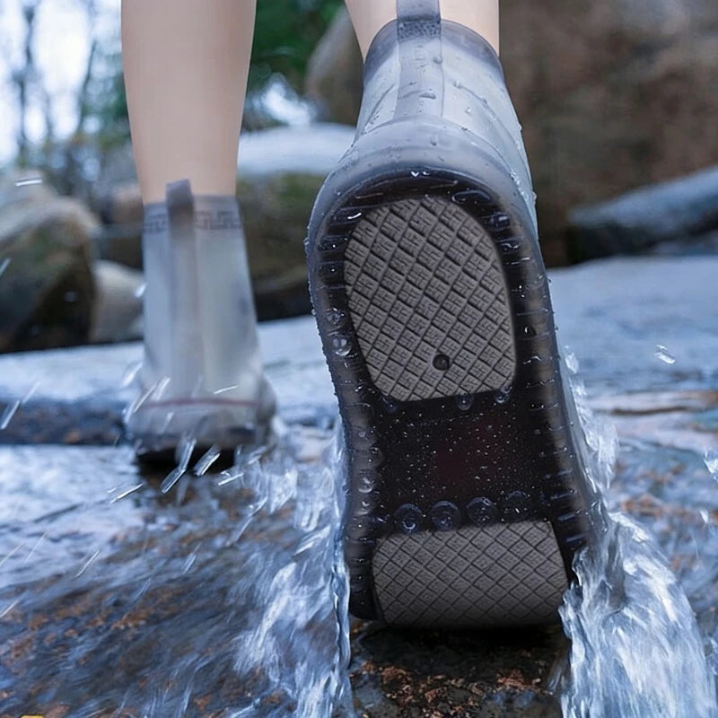 Waterproof Silicone Shoe Cover Rain Boots Non-slip Shoes Protector Qme