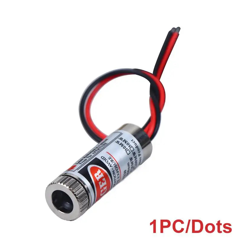 1 2 650nm 5mW Laser Diode Head Red Point Line Cross Module 5V Pointer Qme A1 1PC