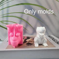 CC11 Dinosaur Candle Mold DIY Plaster Desktop Ornament Silicone Qme A