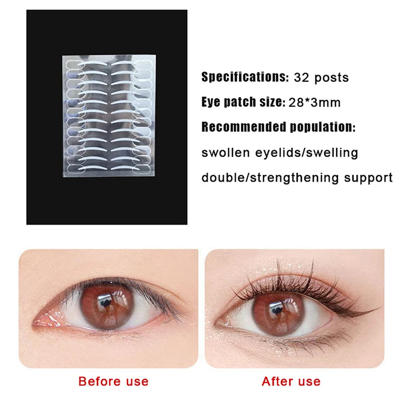 Double Eyelid Tape Handle 96 160 320 Patches Natural Invisible Qme