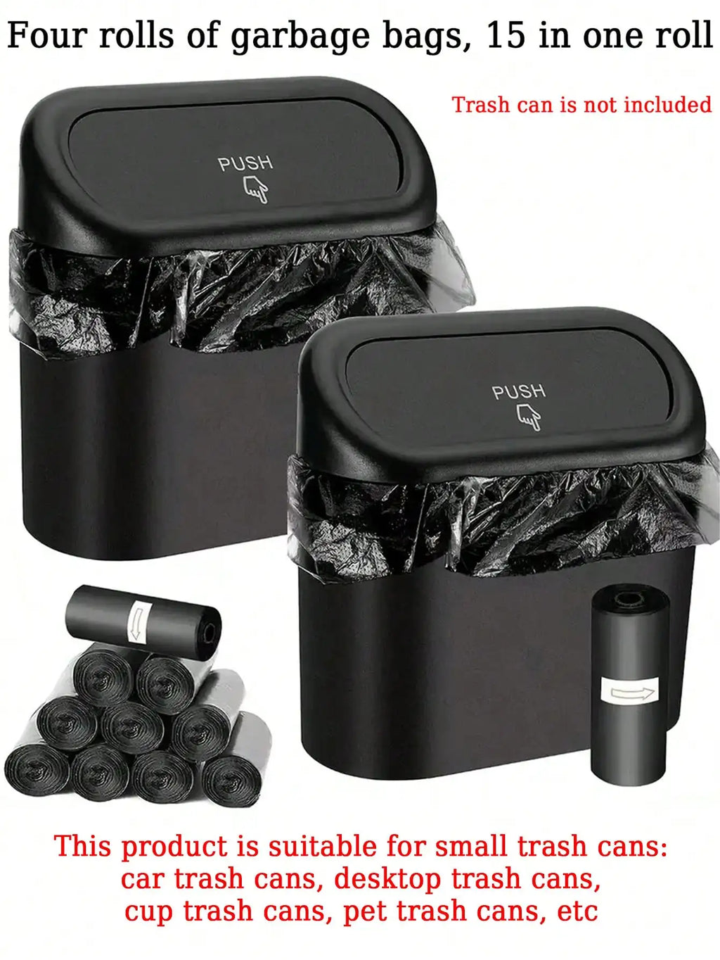 Car-mounted Trash Can 1 Bundle Garbage Bags Multipurpose Back Seat Qme