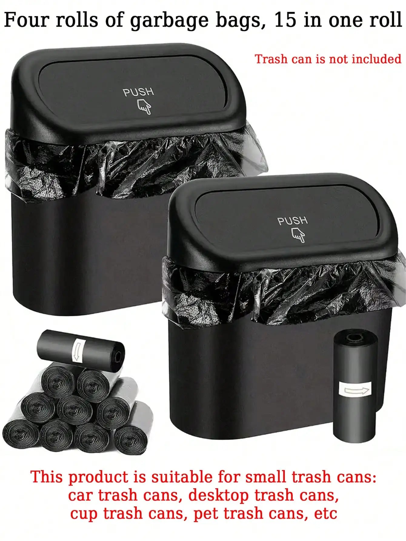 Car-mounted Trash Can 1 Bundle Garbage Bags Multipurpose Back Seat Qme